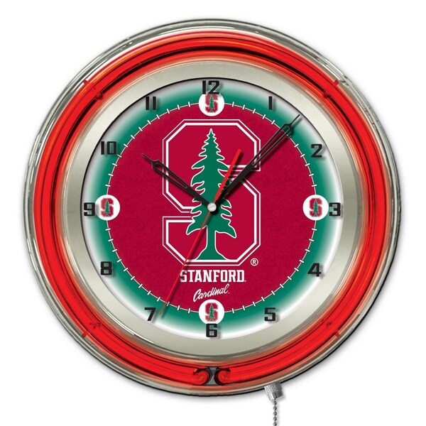Holland Bar Stool Co Stanford University Double Neon 19" Clock - CLK19STNFRD