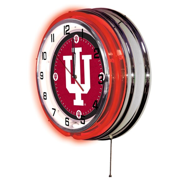 Holland Bar Stool Co Indiana University Double Neon 19" Clock - CLK19INDNAU