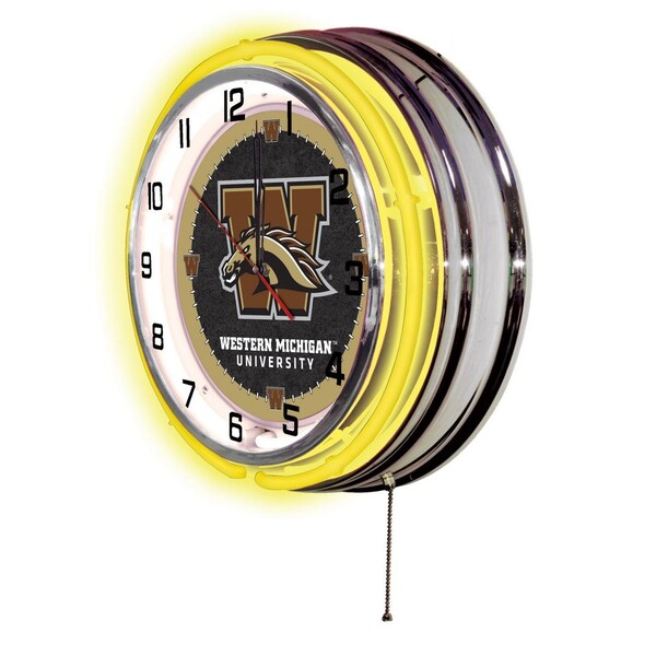 Holland Bar Stool Co Western Michigan University Double Neon 19" Clock - CLK19WESTMI
