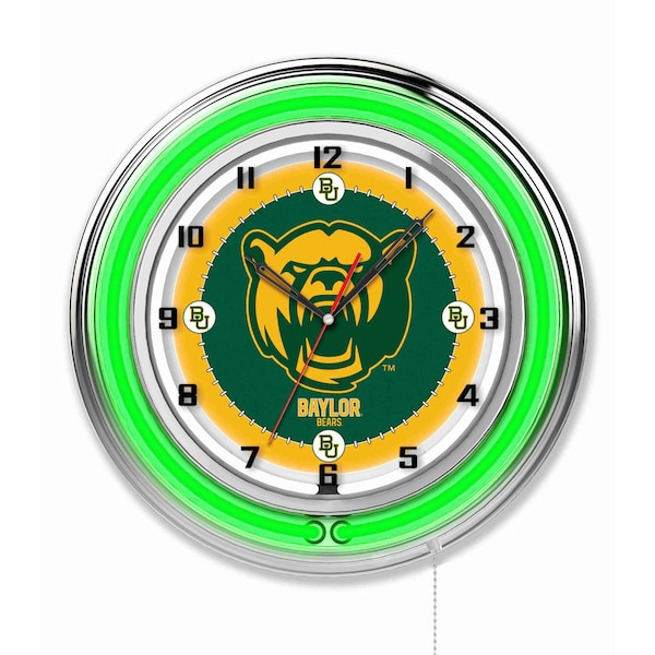 Holland Bar Stool Co Baylor University Double Neon 19" Clock - CLK19BAYLOR