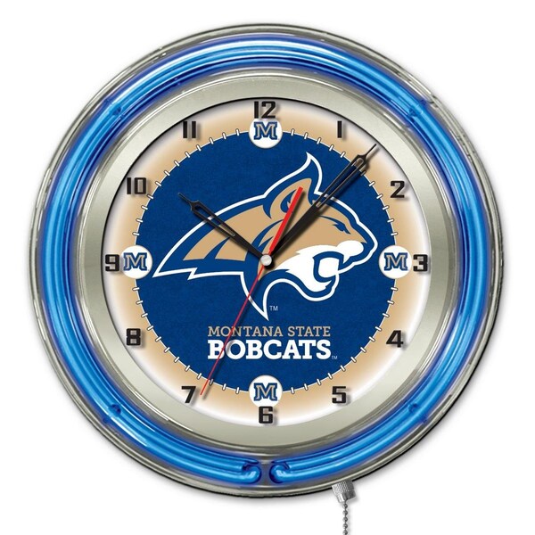 Holland Bar Stool Co Montana State University Double Neon 19" Clock - CLK19MONTST