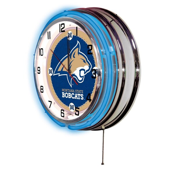 Holland Bar Stool Co Montana State University Double Neon 19" Clock - CLK19MONTST