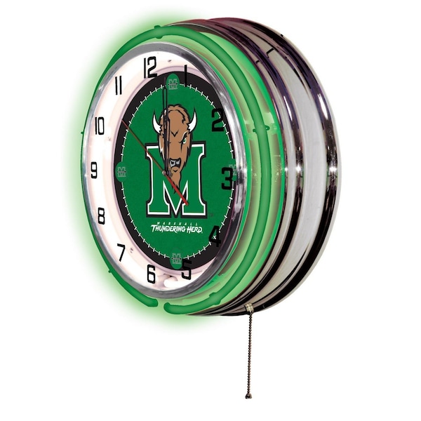 Holland Bar Stool Co Marshall University Double Neon 19" Clock - CLK19MRSHLL
