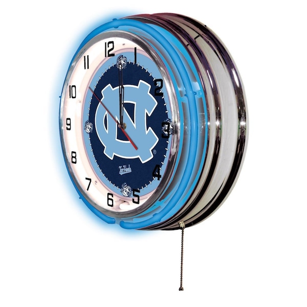 Holland Bar Stool Co University of North Carolina Double Neon 19" Clock - CLK19NORCAR