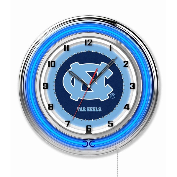 Holland Bar Stool Co University of North Carolina Double Neon 19" Clock - CLK19NORCAR