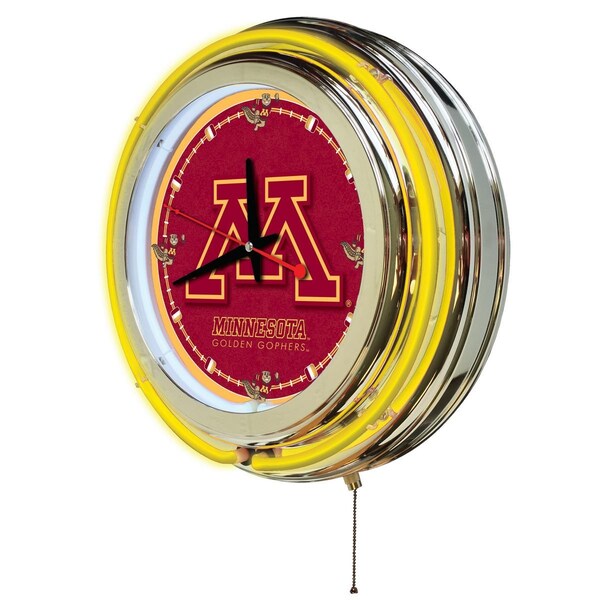 Holland Bar Stool Co University of Minnesota Double Neon 15" Clock - CLK15MINNUN