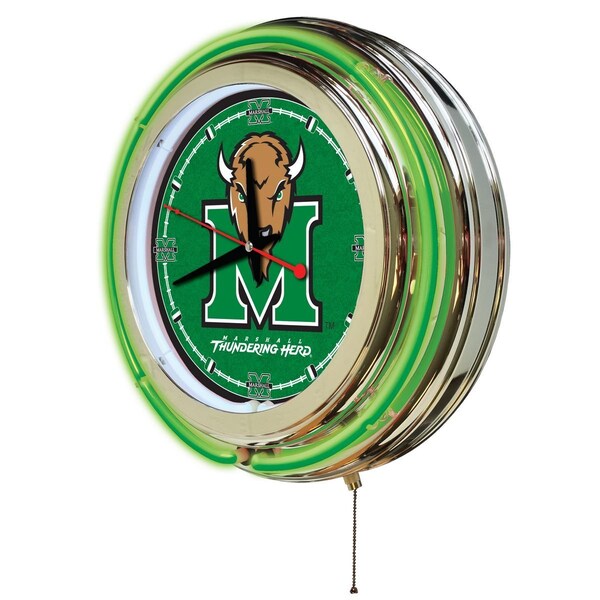 Holland Bar Stool Co Marshall University Double Neon 15" Clock - CLK15MRSHLL