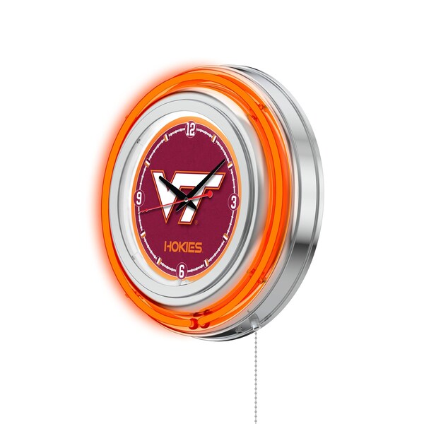 Holland Bar Stool Co Virginia Tech University Double Neon 15" Clock - CLK15VATECH