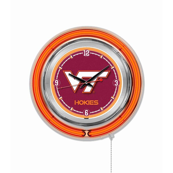 Holland Bar Stool Co Virginia Tech University Double Neon 15" Clock - CLK15VATECH