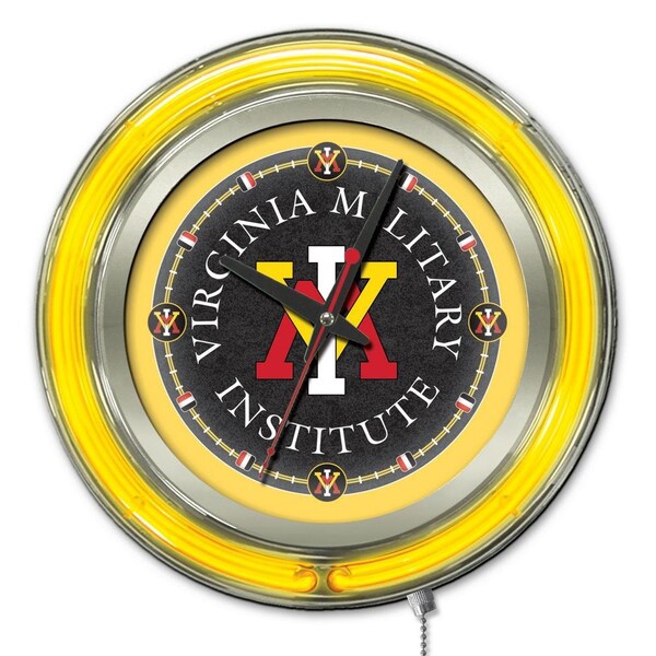 Holland Bar Stool Co Virginia Military Institute Double Neon 15" Clock (VMI) - CLK15VAMILI