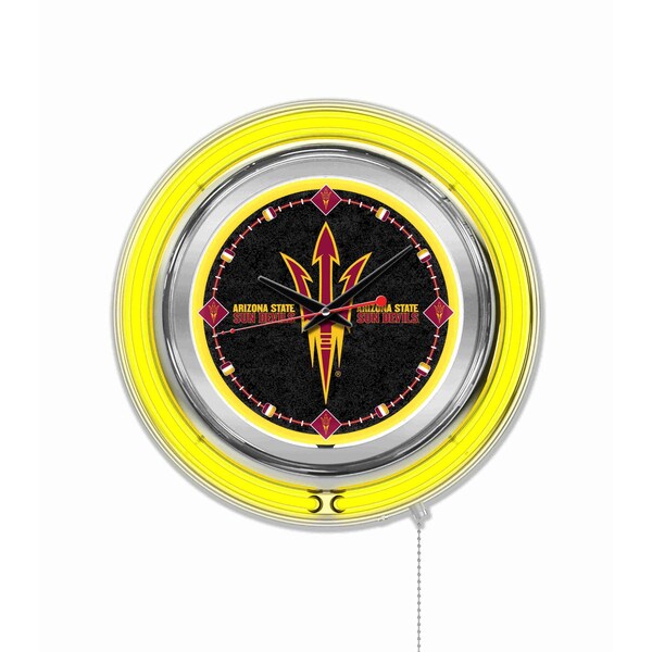 Holland Bar Stool Co Arizona State University Double Neon 15" Clock Pitchfork - CLK15ARIZST-F