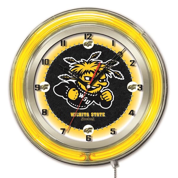 Holland Bar Stool Co Wichita State University Double Neon 19" Clock - CLK19WICHST