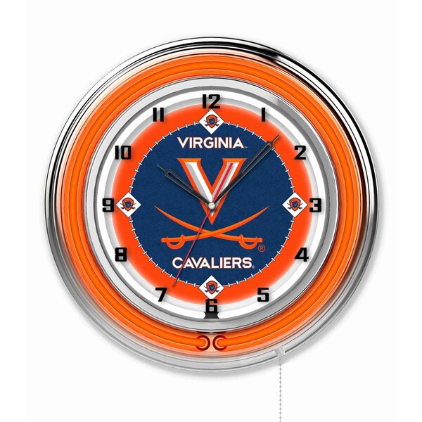 Holland Bar Stool Co University of Virginia Double Neon 19" Clock - CLK19VRGNIA