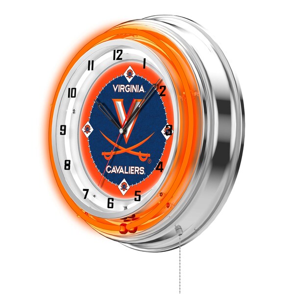 Holland Bar Stool Co University of Virginia Double Neon 19" Clock - CLK19VRGNIA