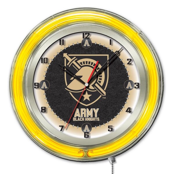 Holland Bar Stool Co US Military Academy Double Neon 19" Clock ARMY - CLK19USMILA