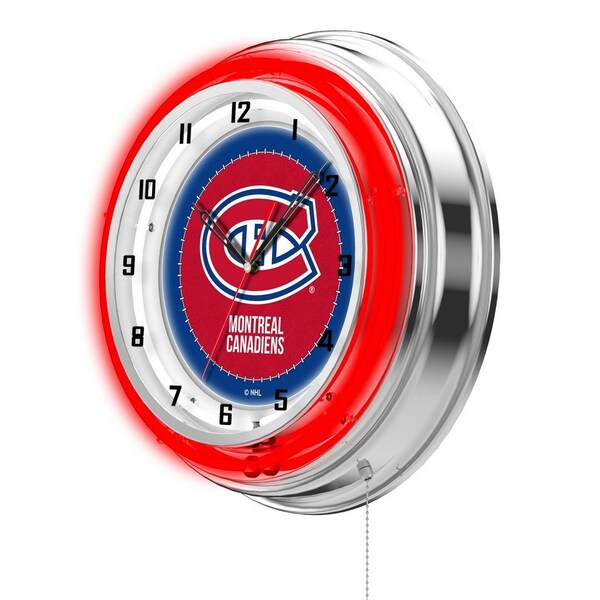 Holland Bar Stool Co Montreal Canadiens Double Neon 19" Clock, NHL - CLK19MONCAN
