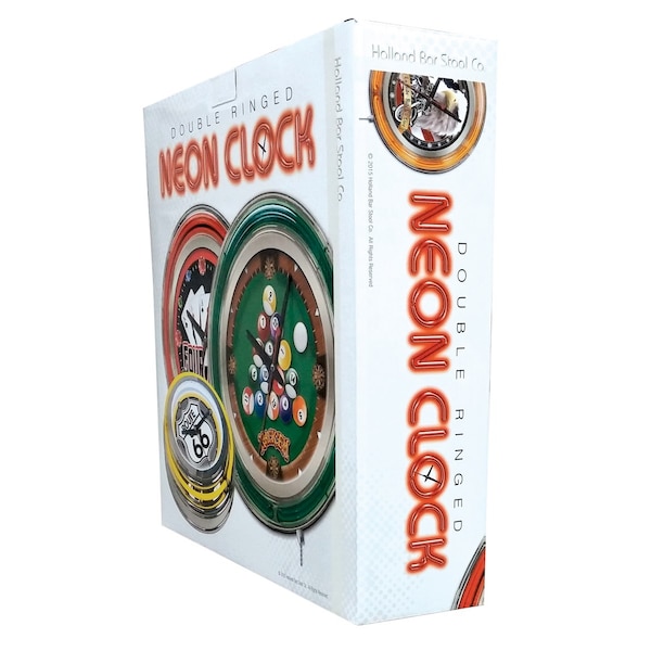Holland Bar Stool Co Appalachian State University Double Neon 15" Clock - CLK15APPSTU