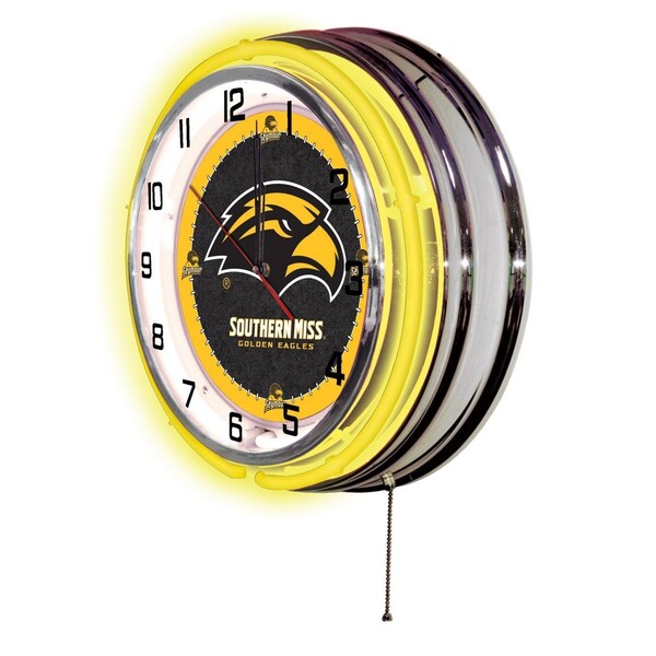 Holland Bar Stool Co University of Southern Mississippi Double Neon 19" Clock - CLK19SOUMIS
