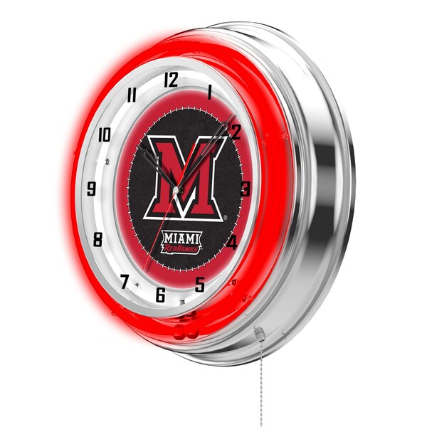 Holland Bar Stool Co Miami University (OH) Double Neon 19" Clock - CLK19MIA-OH