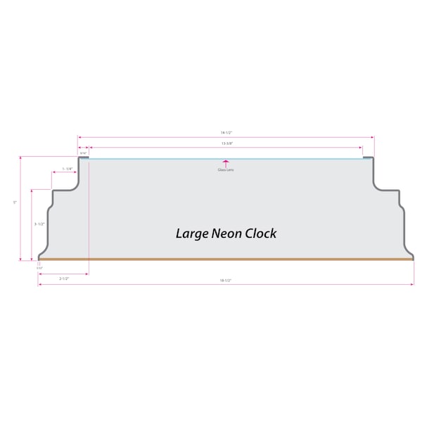 Holland Bar Stool Co Toronto Maple Leafs Double Neon 19" Clock, NHL - CLK19TORMPL