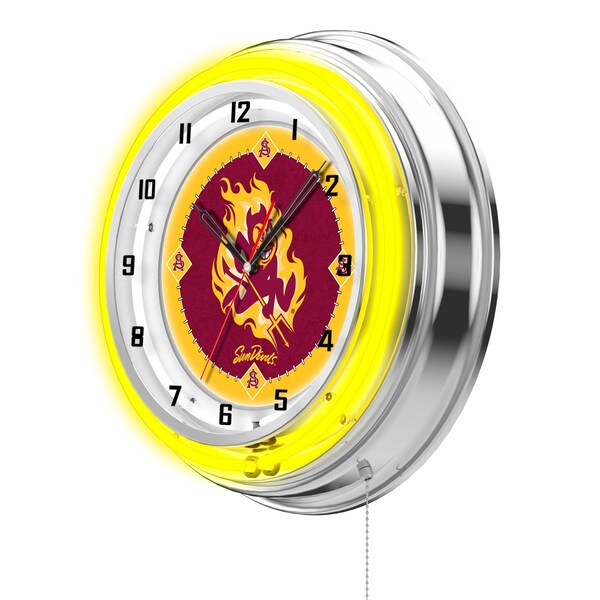 Holland Bar Stool Co Arizona State University Double Neon 19" Clock Sparky - CLK19ARIZST-S