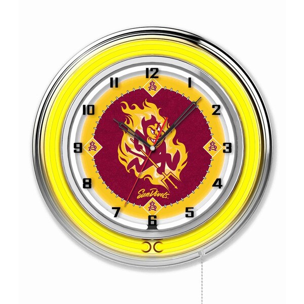 Holland Bar Stool Co Arizona State University Double Neon 19" Clock Sparky - CLK19ARIZST-S