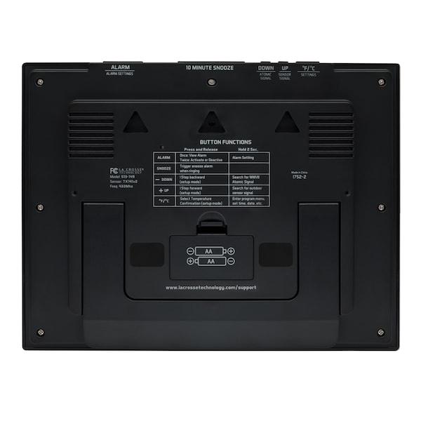 La Crosse Technology Atomic Digital Wall Clock w In/Out Temp - 513-149-INT