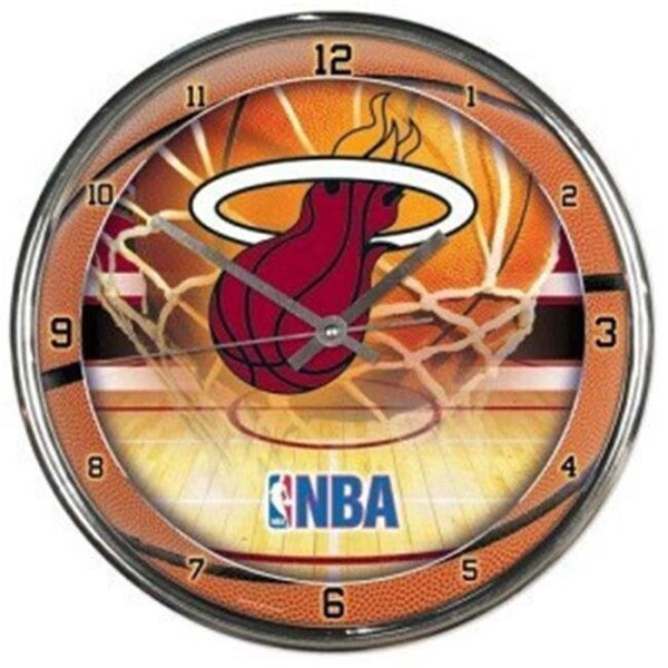 Wincraft Miami Heat Round Chrome Wall Clock - 1094327813