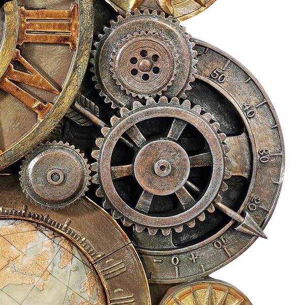 Design Toscano Gears of Time Sculptural Wall Clock: Medium - NG33981