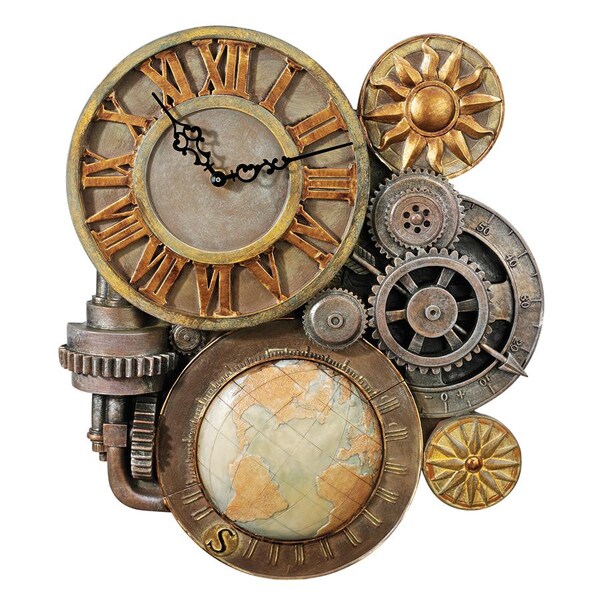 Design Toscano Gears of Time Sculptural Wall Clock: Medium - NG33981