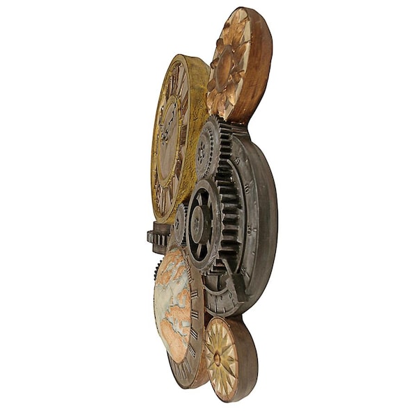 Design Toscano Gears of Time Sculptural Wall Clock: Medium - NG33981