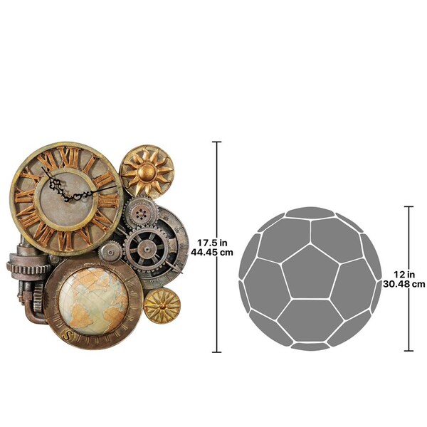Design Toscano Gears of Time Sculptural Wall Clock: Medium - NG33981