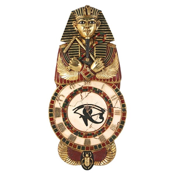 Design Toscano Medinet Habu Sculptural Egyptian Wall Clock - NE25349