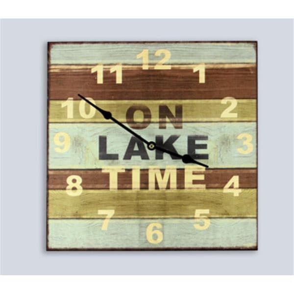 Youngs 13 in. Wood Lake House Clock - 33420