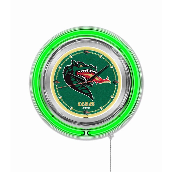 Holland Bar Stool Co University of Alabama at Birmingham Double Neon 15" Clock - CLK15ALABIR