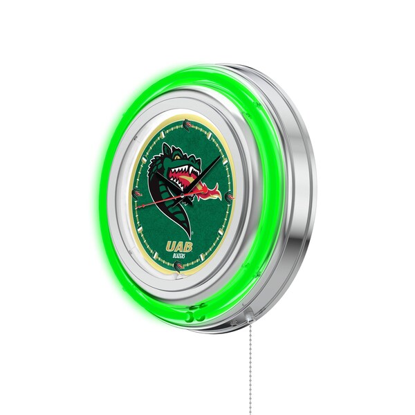 Holland Bar Stool Co University of Alabama at Birmingham Double Neon 15" Clock - CLK15ALABIR