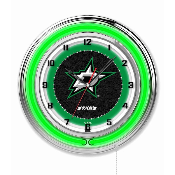 Holland Bar Stool Co Dallas Stars Double Neon 19" Clock, NHL - CLK19DALSTA