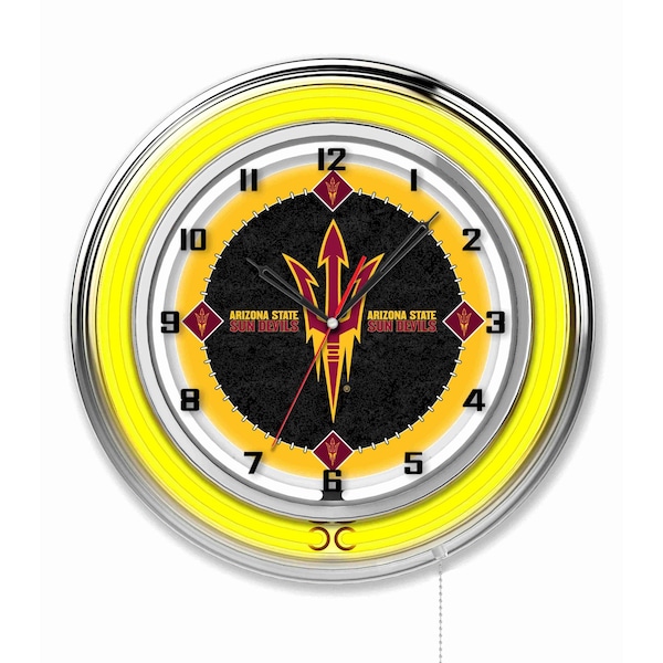 Holland Bar Stool Co Arizona State University Double Neon 19" Clock Pitchfork - CLK19ARIZST-F