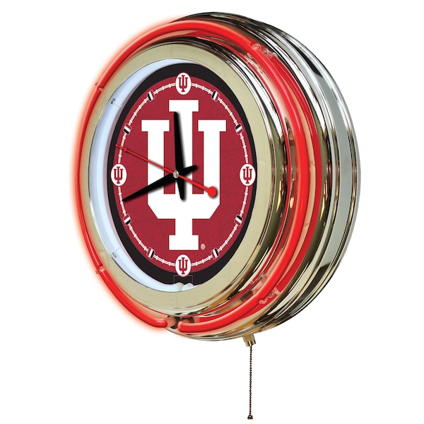 Holland Bar Stool Co Indiana University Double Neon 15" Clock - CLK15INDNAU