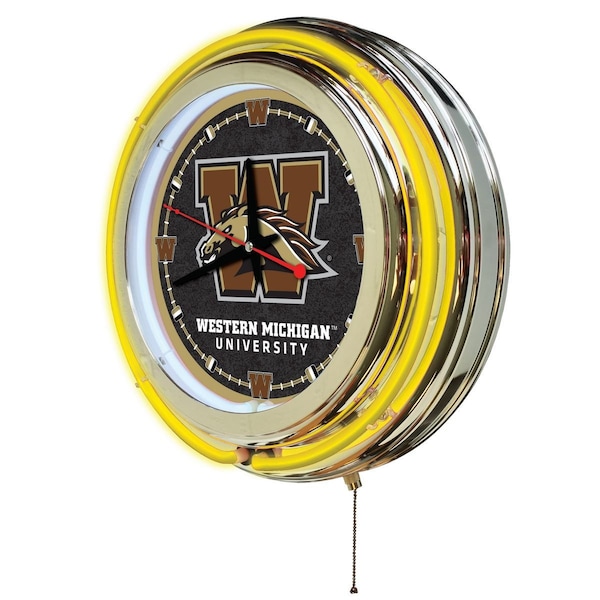 Holland Bar Stool Co Western Michigan University Double Neon 15" Clock - CLK15WESTMI