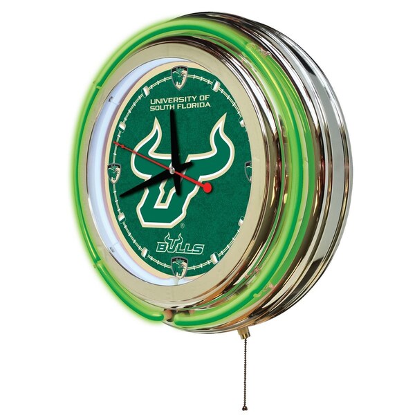 Holland Bar Stool Co University of South Florida Double Neon 15" Clock - CLK15SOUFLA