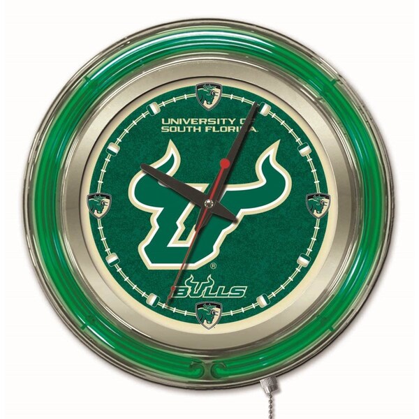 Holland Bar Stool Co University of South Florida Double Neon 15" Clock - CLK15SOUFLA