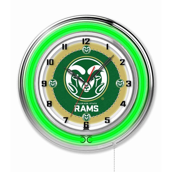 Holland Bar Stool Co Colorado State University Double Neon 19" Clock - CLK19COLOST