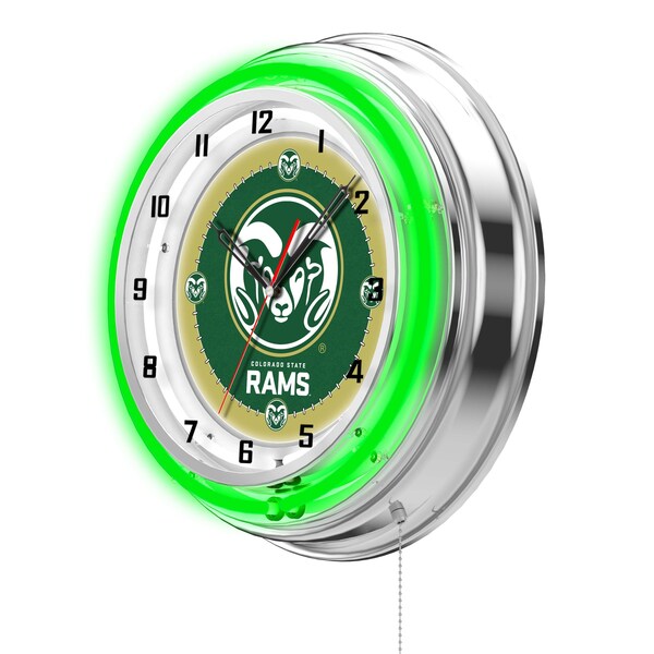 Holland Bar Stool Co Colorado State University Double Neon 19" Clock - CLK19COLOST