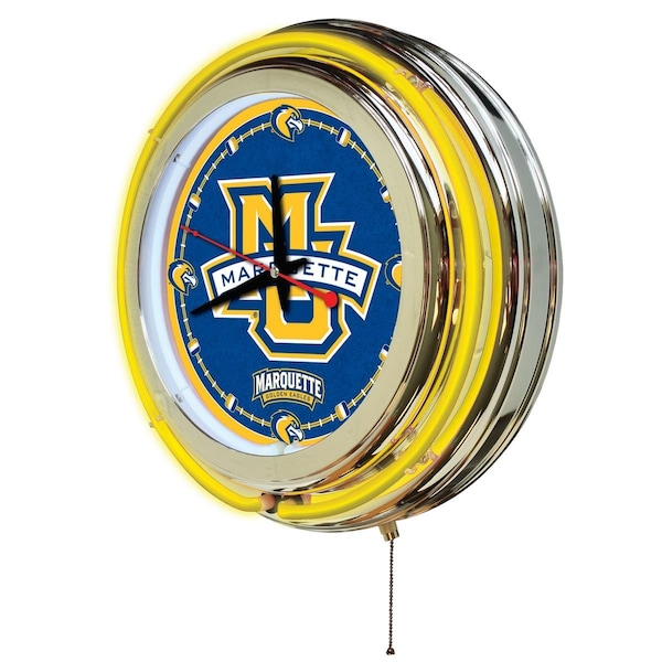 Holland Bar Stool Co Marquette University Double Neon 15" Clock - CLK15MRQTTE