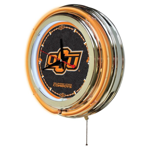 Holland Bar Stool Co Oklahoma State University Double Neon 15" Clock - CLK15OKSTUN