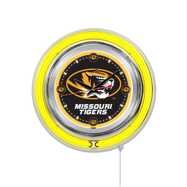 Holland Bar Stool Co University of Missouri Double Neon 15" Clock - CLK15MIZZOU