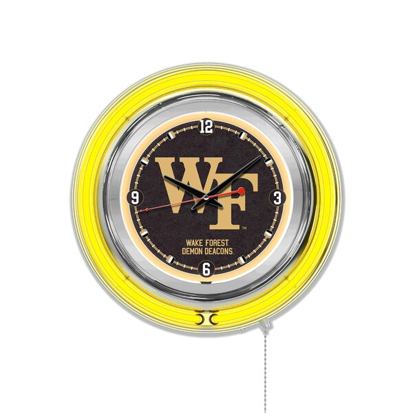 Holland Bar Stool Co Wake Forest University Double Neon 15" Clock - CLK15WAKEFR