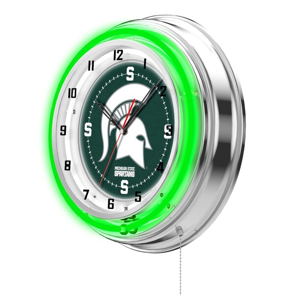 Holland Bar Stool Co Michigan State University Double Neon 19" Clock - CLK19MICHST