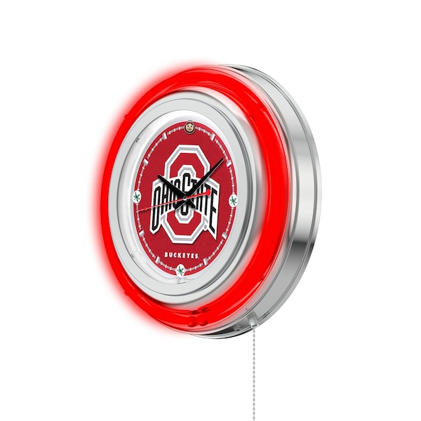 Holland Bar Stool Co Ohio State University Double Neon 15" Clock - CLK15OHIOST